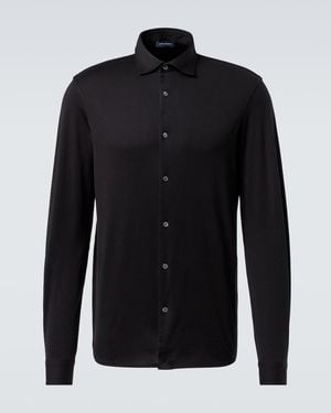 Thom Sweeney Cotton Jersey Shirt - Black