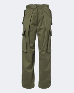 Loewe Cotton Cargo Pants - Green