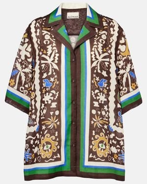 ALÉMAIS Maroc Printed Oversized Ramie Shirt - Multicolour