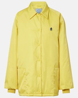 Prada Jacke Aus Re-Nylon - Gelb