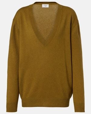Saint Laurent Pullover Aus Kaschmir - Grün