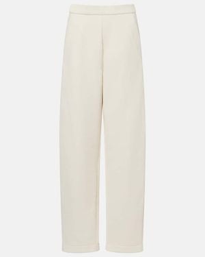 Max Mara Dente Cotton-Blend Joggers - White