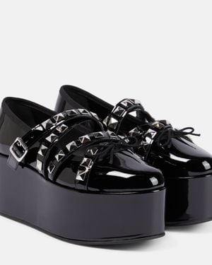 Noir Kei Ninomiya X Repetto Studded Platform Flats - Black