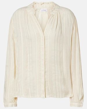 Velvet Cynthia Striped Blouse - White
