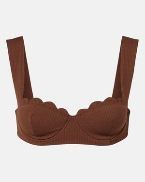 Marysia Swim North Scalloped Bikini Top - Brown