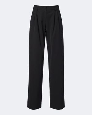Isabel Marant Pantalones Anchos Lyda De Lana Virgen Plisados - Negro