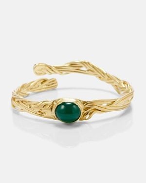 YSSO Delphi 24Kt-Plated Bangle - Metallic
