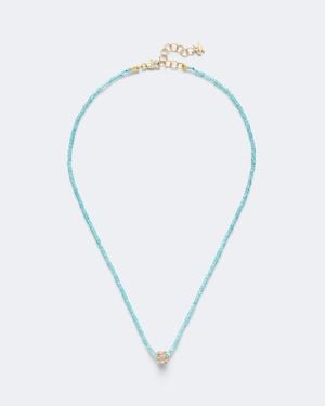 Suzanne Kalan Infinite 18Kt Beaded Necklace With Apatites And Diamonds - Blue