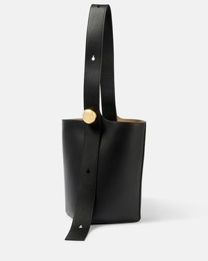 Loewe Bucket Bag Pebble Medium Aus Leder - Schwarz