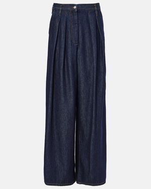 Dries Van Noten High-Rise Wide-Leg Jeans - Blue