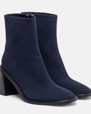 Souliers Martinez Teruele 80 Suede Ankle Boots - Blue