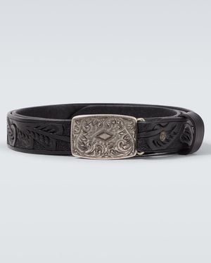 RRL Coleman Leather Belt - Black