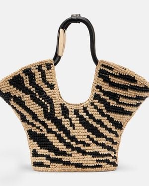 Zimmermann Goldentime Raffia Tote Bag - Metallic