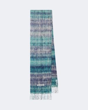 Acne Studios Fringed Mohair And Wool-Blend Scarf - Blue