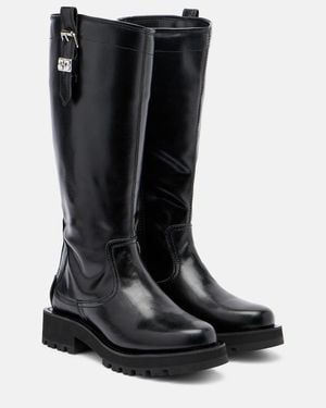 Ganni Studs Knee-High Boots - Black