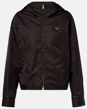 Prada Re-Nylon Hooded Jacket - Black