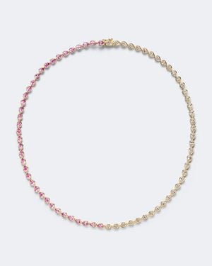 Anita Ko Choker Aus 18Kt Gelbgold Mit Diamanten Und Saphiren - Mettallic