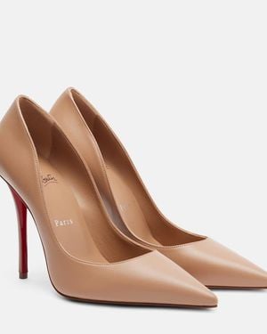 Christian Louboutin Miss Z 100 Leather Court Shoes - Brown