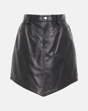 Alexandre Vauthier Minifalda De Piel - Gris