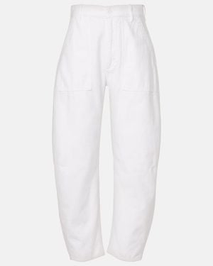 Polo Ralph Lauren High-Rise Barrel-Leg Jeans - White