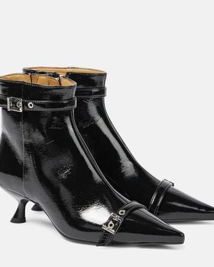 Ganni Heeled Ankle Boots - Black