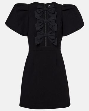 Rebecca Vallance Kaylee Bow-Detail Minidress - Black