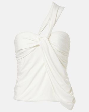 Jonathan Simkhai Draped Jersey Top - White