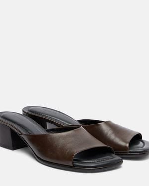 Lemaire 55 Leather Mules - Black