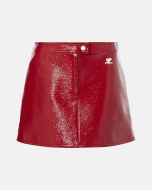 Courreges Minifalda Reedition De Vinilo - Rojo