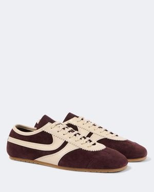 Dries Van Noten Leather-Trimmed Suede Trainers - Brown