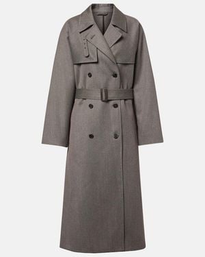 The Row Rhydian Virgin Wool Gabardine Trench Coat - Grey