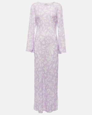 RIXO London Alondra Printed Maxi Dress - Purple