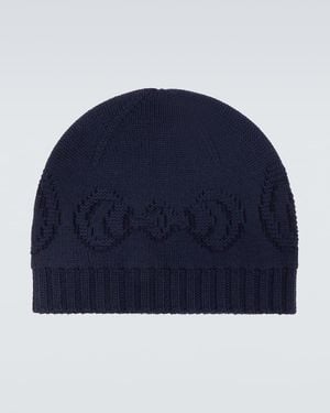 Gucci Horsebit Wool Beanie - Blue