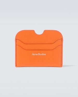 Acne Studios Leather Card Holder - Orange