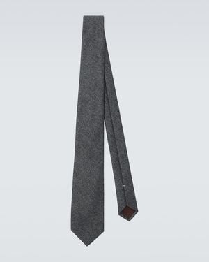 Canali Wool Tie - Gray