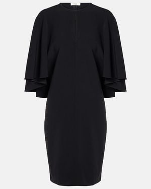 Chloé Caped Crepe Minidress - Black