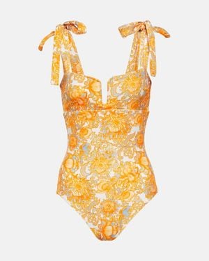 La DoubleJ Barbarella Floral Swimsuit - Metallic