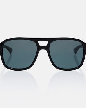 Saint Laurent Corner Angle Aviator Sunglasses - Blue