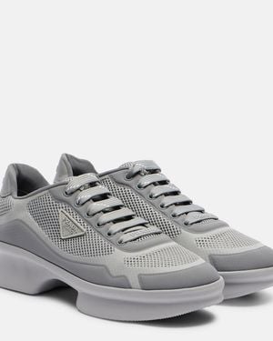 Prada Wavy Re-Nylon Trainers - Grey