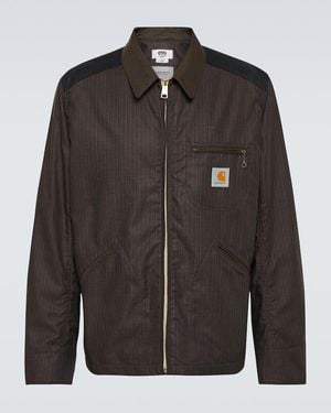 Junya Watanabe X Carhartt Striped Jacket - Black