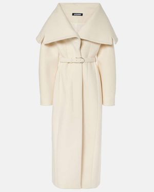 Jacquemus Mantel Le Manteau Caruso aus Wolle - Natur