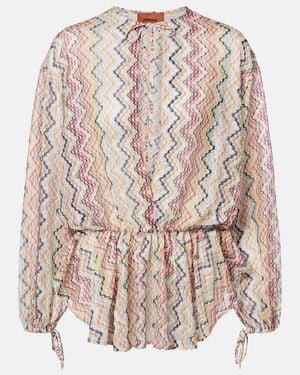 Missoni Blusa Fruncida Con Aberturas En Zigzag - Multicolor