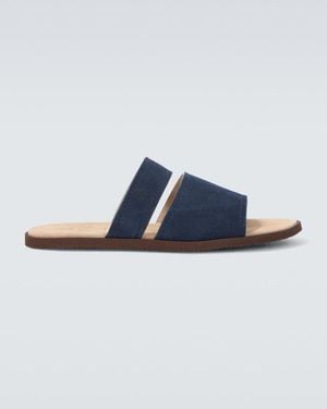 Brunello Cucinelli Suede Sandals - Blue
