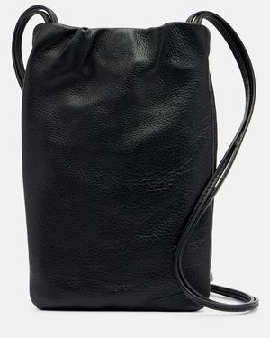 The Row Smartphone-Etui Bourse Aus Leder - Schwarz