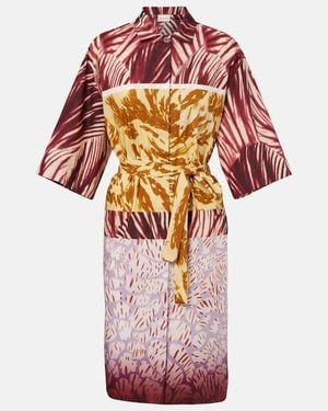 Dries Van Noten Printed Cotton Poplin Shirt Dress - Pink