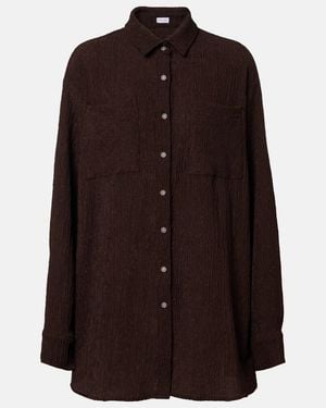 JADE Swim Mika Seersucker Shirt - Brown