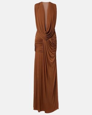Christopher Esber Ripple Draped Jersey Gown - Brown