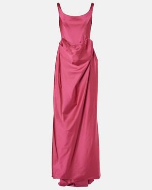 Vivienne Westwood Crepe Satin Corset Gown - Pink