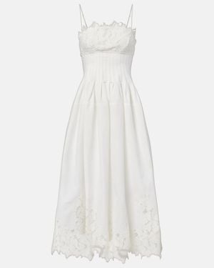 Jonathan Simkhai Lilianna Cotton-Blend Midi Dress - White