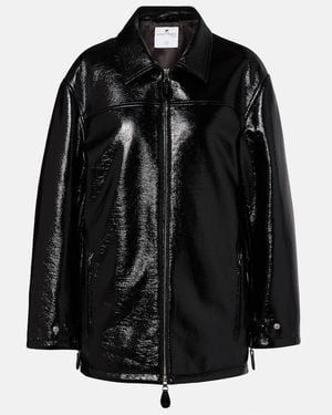 Courreges Coated Cotton-Blend Jacket - Black